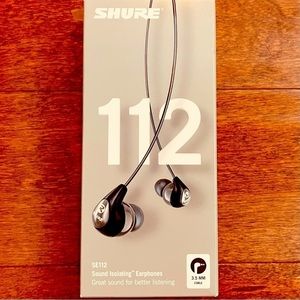 Shure SE112 Earphones, New in Opened Box